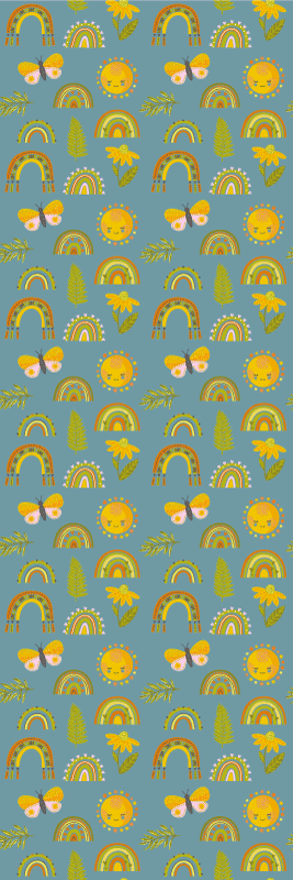 Tapis vinyle chambre motif griffonné épais et désordonné - TenStickers