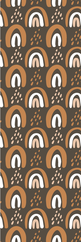 Tapis vinyle chambre motif arcs-en-ciel avec pluie - TenStickers