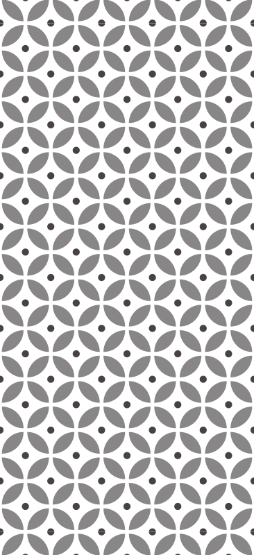 Tapis vinyle chambre cercles sans couture style nordique - TenStickers