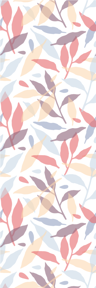 Tapis vinyle chambre branches d'arbres colorées - TenStickers