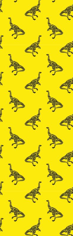 Tapis vinyle chambre symboles de brachiosaurus jaune - TenStickers