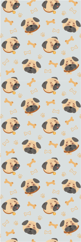 Tapis vinyle chambre motif chiots bulldog anglais - TenStickers