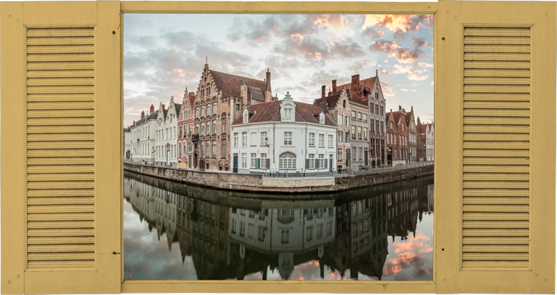 Tapis vinyle chambre photo de bruges - TenStickers