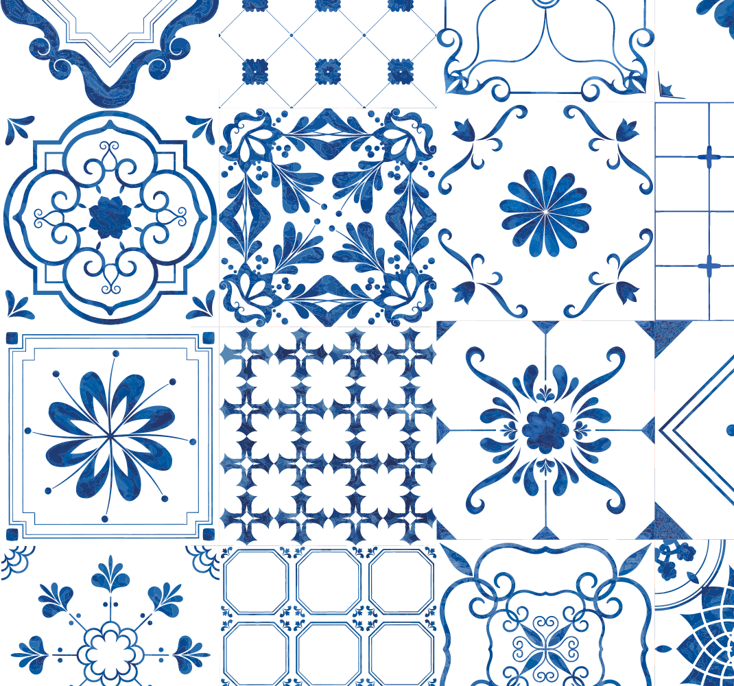 Tapis vinyle nordique carreaux nordiques - TenStickers