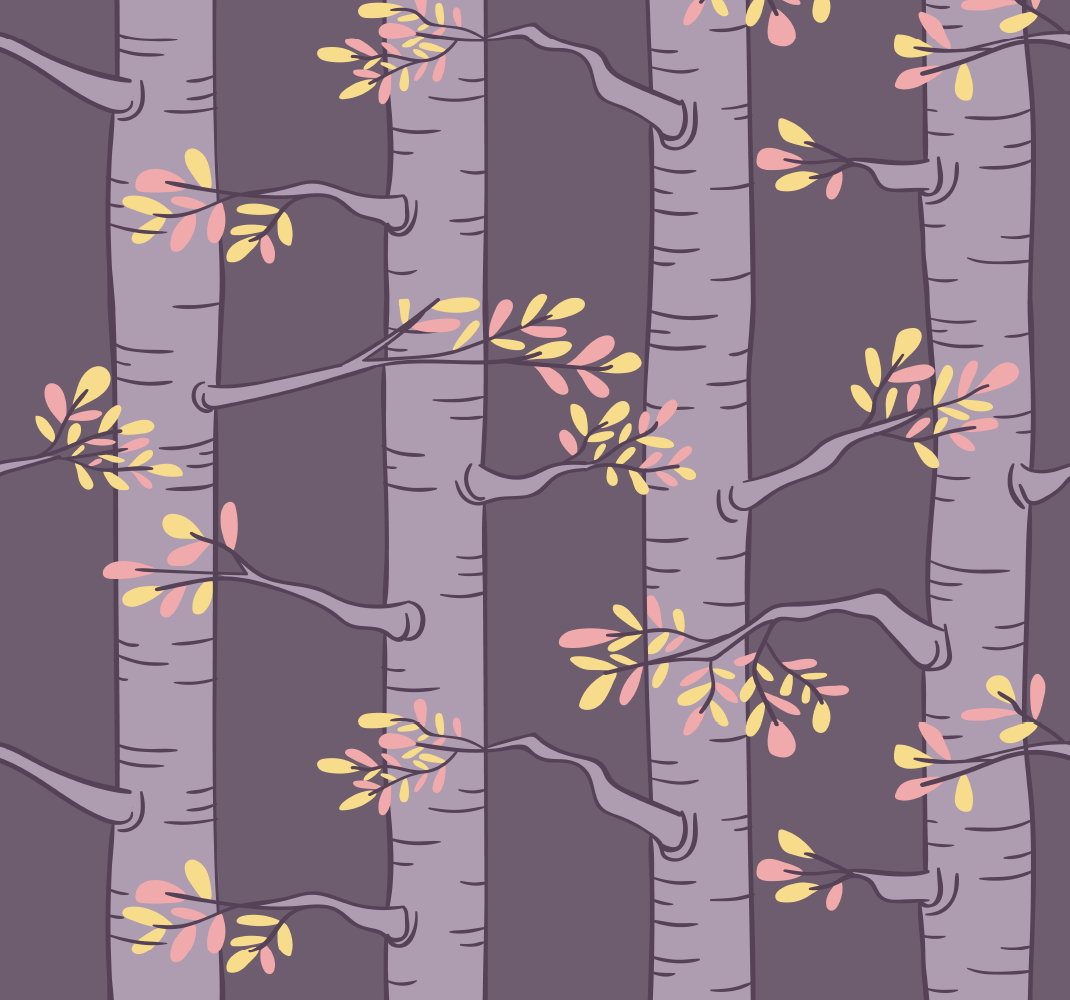 Tapis vinyle nordique forêt avec arbres nordiques - TenStickers