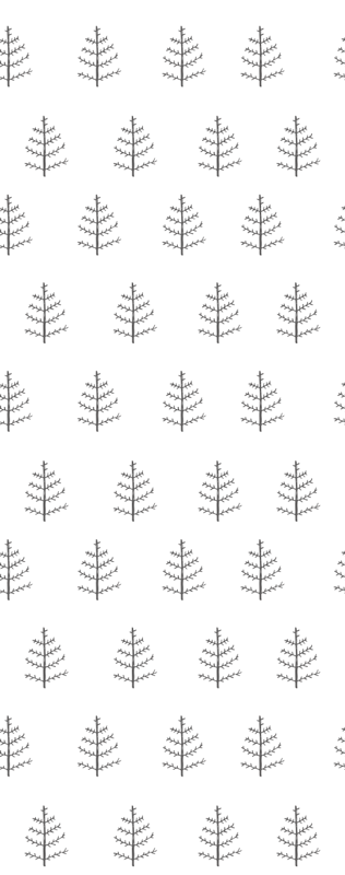 Tapis vinyle nordique formes d'arbres gris minimalistes - TenStickers