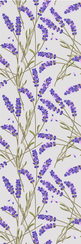 Tapis vinyle nature motif lavande provençal - TenStickers