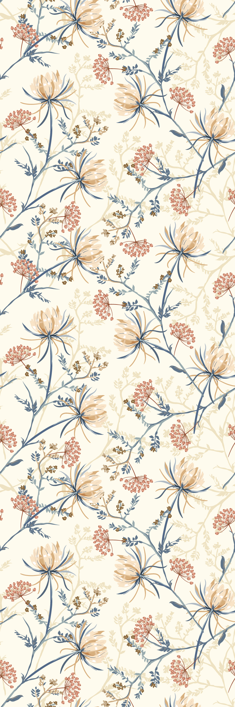 Tapis vinyle nature motif fleurs vintage - TenStickers