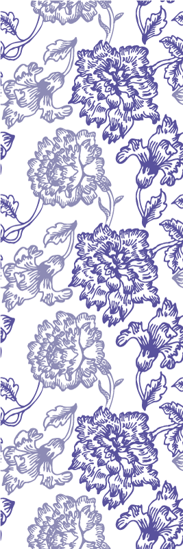 Tapis vinyle nature motif floral doux violet - TenStickers