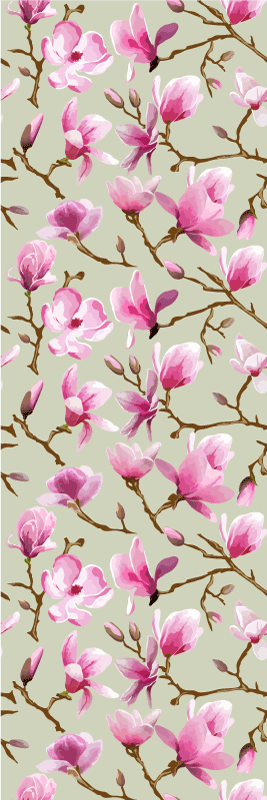 Tapis vinyle nature cime de magnolia violet magnifique - TenStickers
