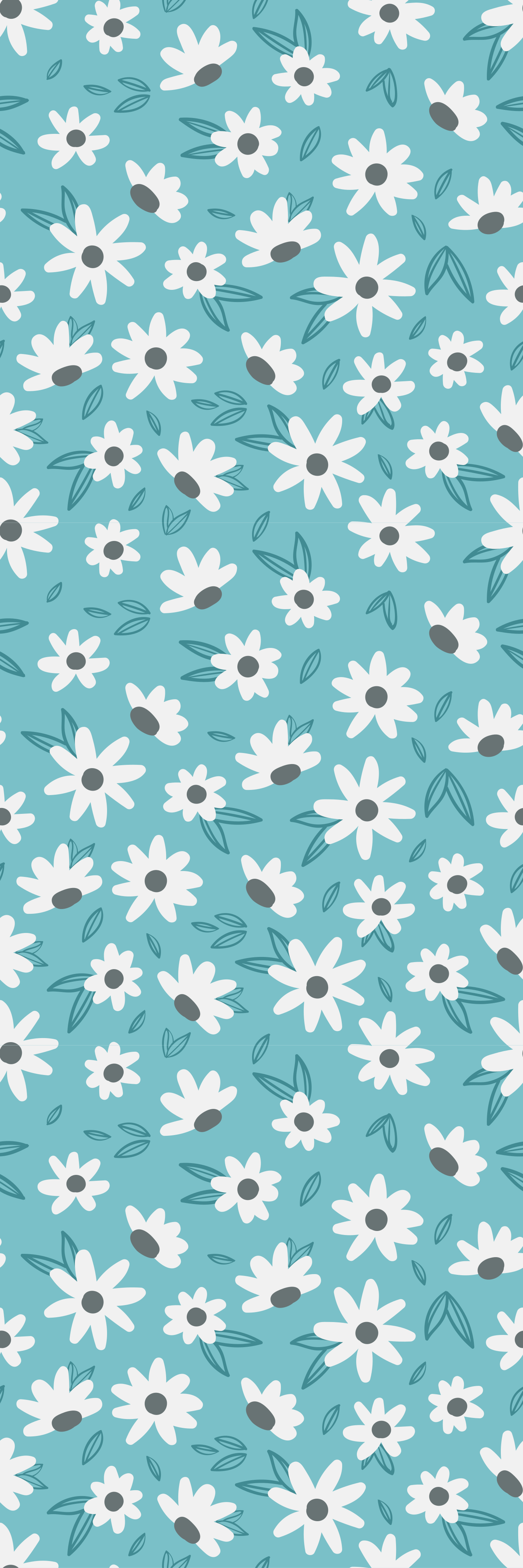 Tapis vinyle nature fleurs style rétro chic - TenStickers