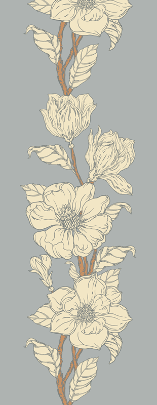 Tapis vinyle nature style nostalgie nouveau magnolia - TenStickers