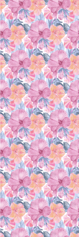 Tapis vinyle nature aquarelle de mauve - TenStickers
