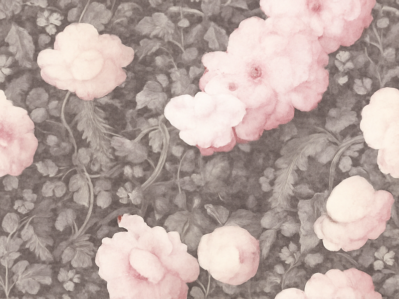 Tapis vinyle nature fleurs de lin vintage - TenStickers