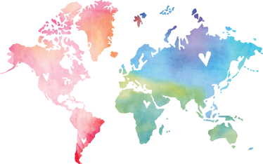 Tapis vinyle carte du monde texture aquarelle colorée - TenStickers