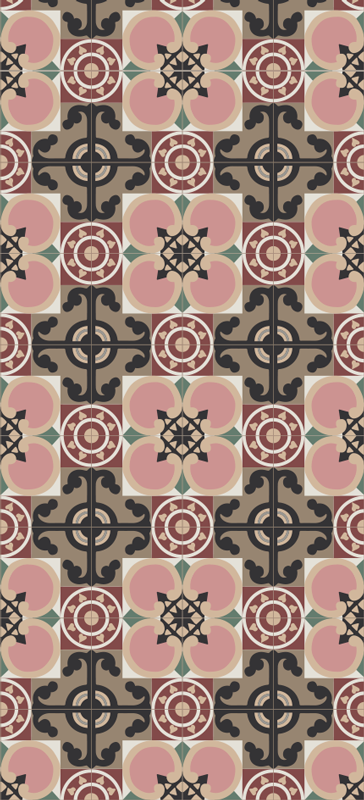 Tapis vinyle vintage azulejos de tolède - TenStickers
