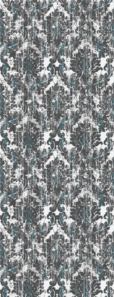 Tapis vinyle vintage motif petits éléments gris anciens - TenStickers