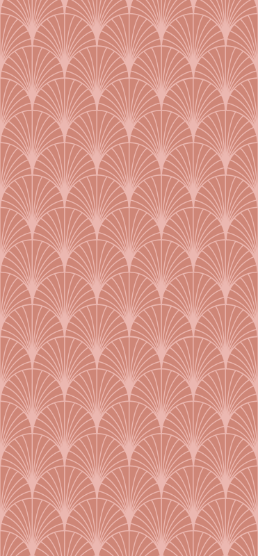 Tapis vinyle vintage motif décoratif palmiers rose doré - TenStickers