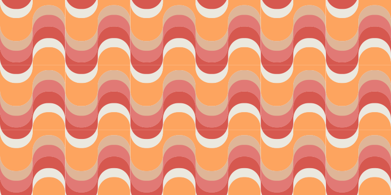 Tapis vinyle vintage vagues rétro des années 70 - TenStickers
