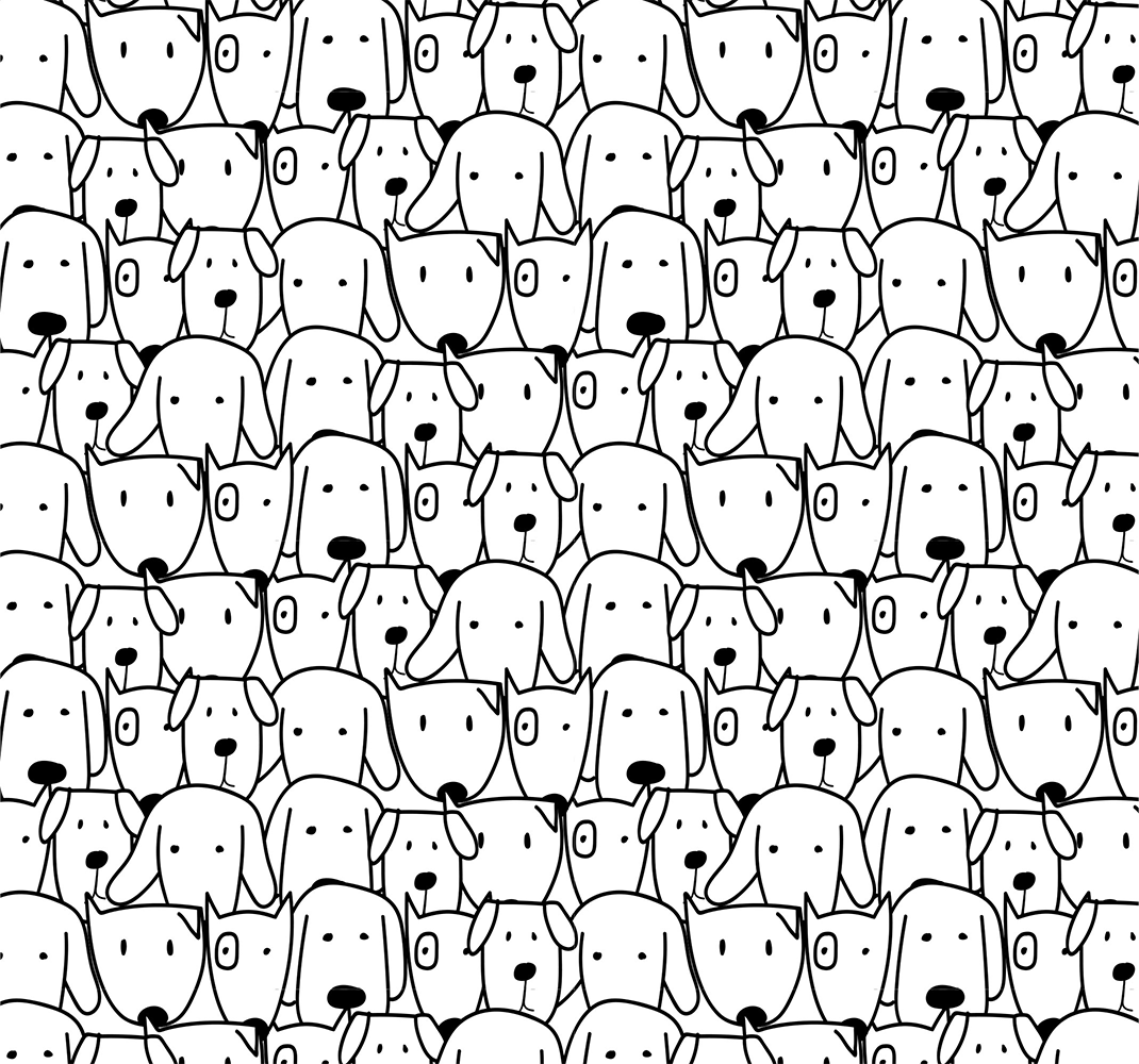 Tapis vinyle animal motif chiens mignons - TenStickers