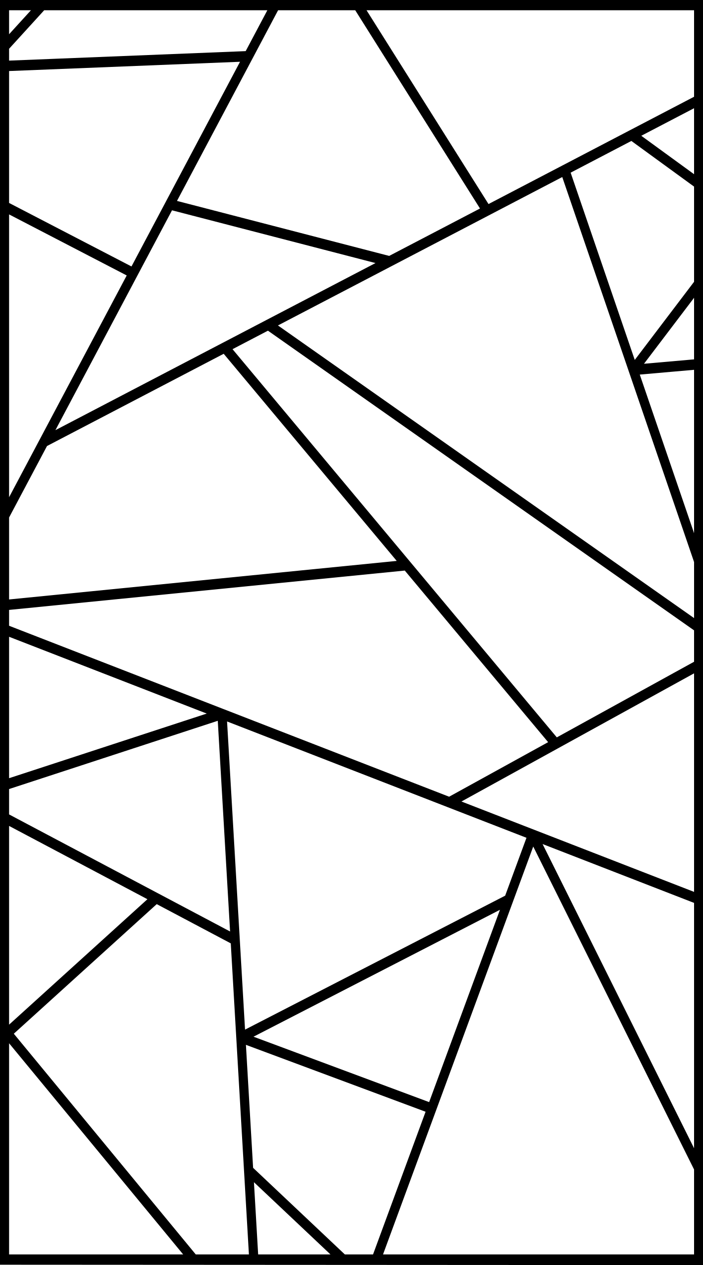 Tapis vinyle design moderne lignes géométriques noires - TenStickers