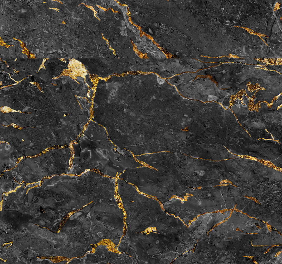 Tapis vinyle texture imitation marbre noir et or - TenStickers