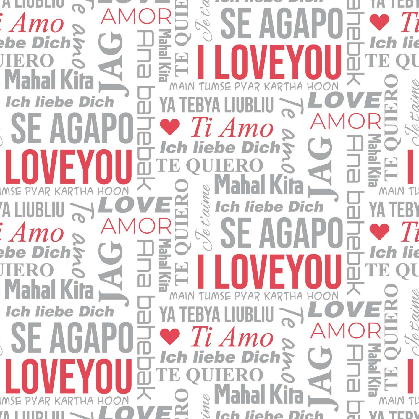 Tapis vinyle citation je t'aime en plusieurs langues - TenStickers