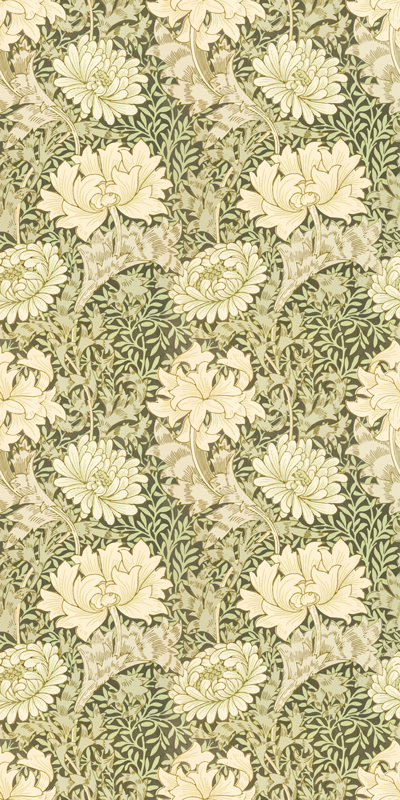 Tapis vinyle vintage style moderne chrysanthème - TenStickers