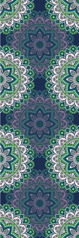 Tapis vinyle vintage mandala vitrail - TenStickers