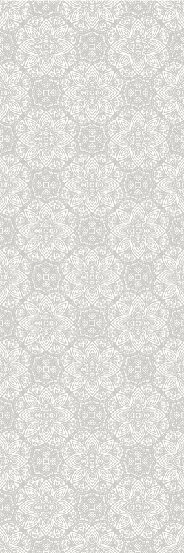 Tapis vinyle vintage motif ethnique gris complexe - TenStickers