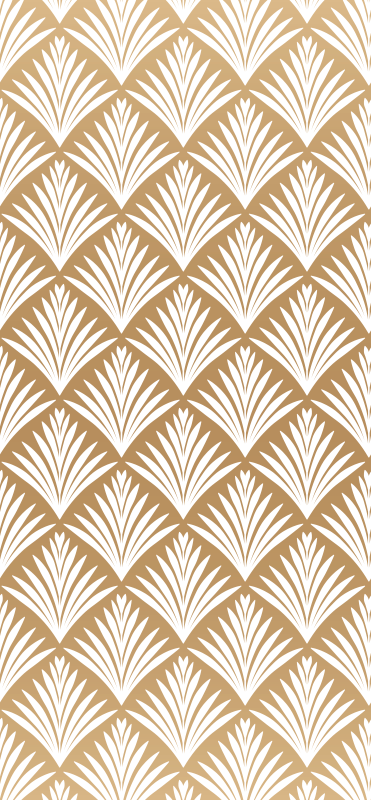 Tapis vinyle vintage feuilles dorées style art déco - TenStickers
