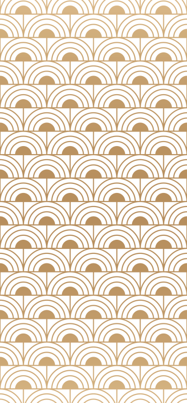 Tapis vinyle vintage motif décoratif arc doré - TenStickers