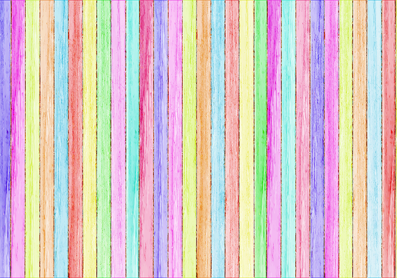 Tapis vinyle texture planches en bois colorées - TenStickers