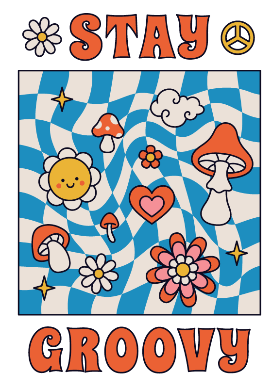 Tapis vinyle citation restez dans le groove - TenStickers