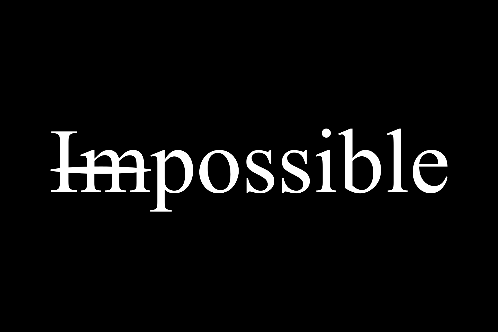 Tapis vinyle citation mot impossible - TenStickers