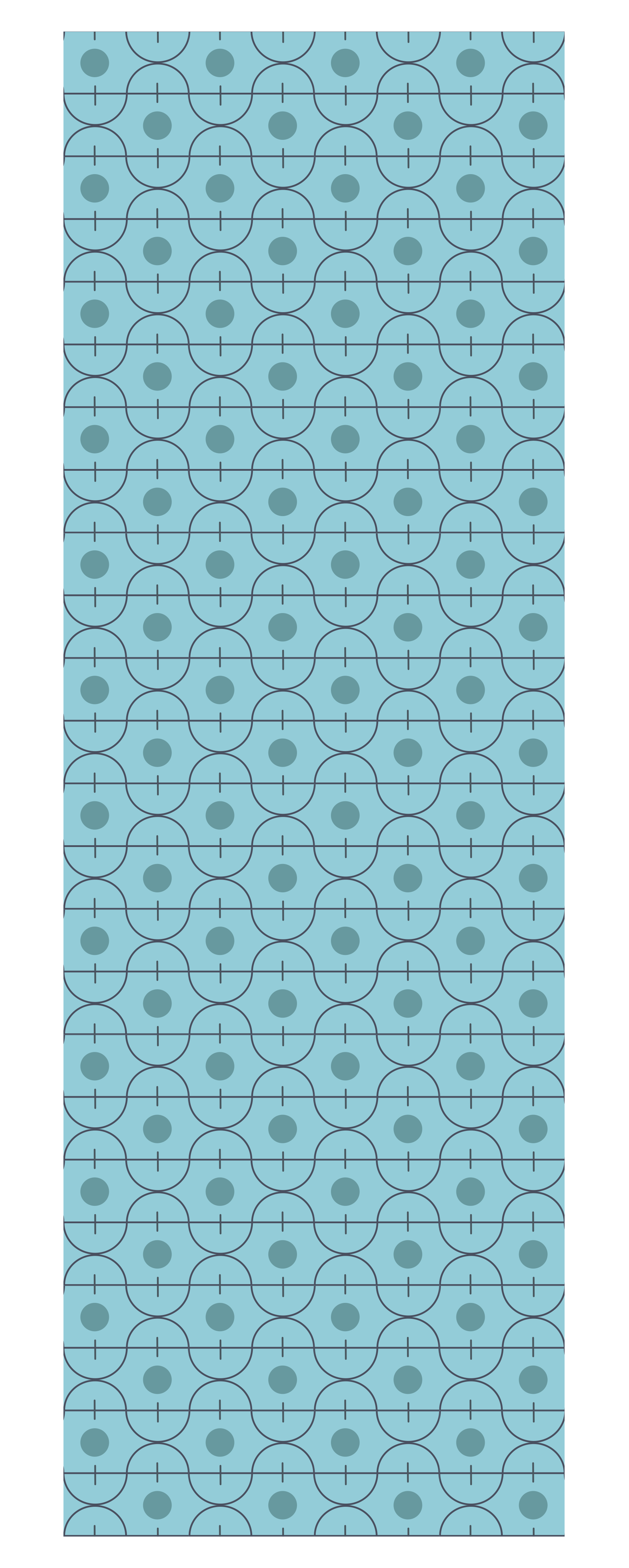 Tapis vinyle texture motif géométrique japonais bleu - TenStickers