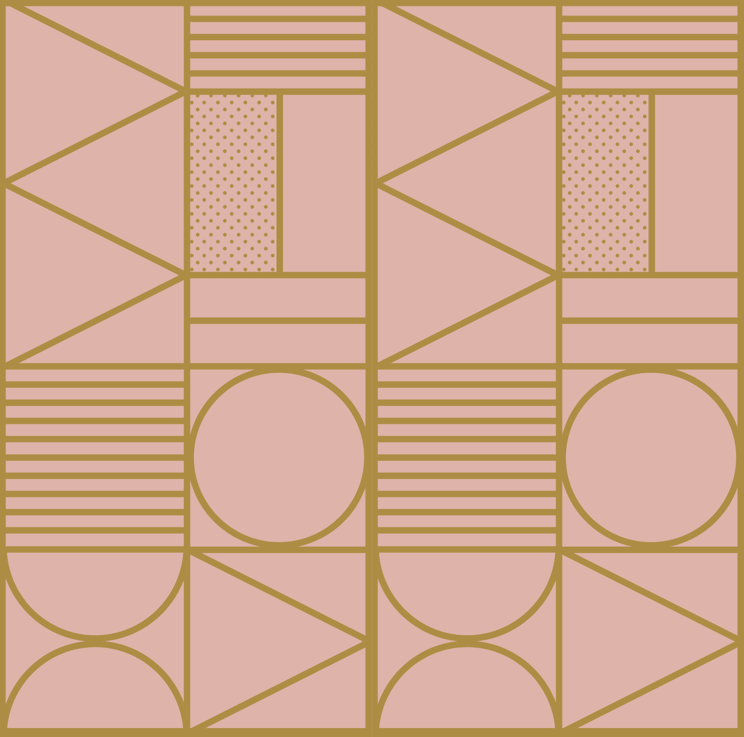 Tapis vinyle texture blocs doré et rose - TenStickers