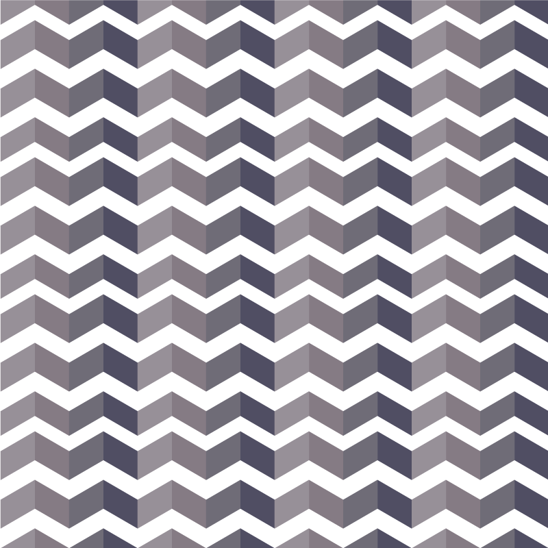 Tapis vinyle géométrique motif zigzag noir et blanc - TenStickers
