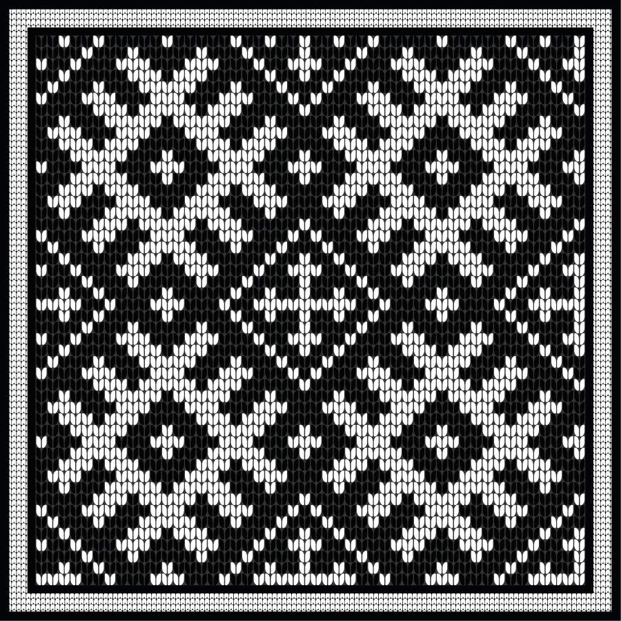 Tapis vinyle géométrique motif carrés vikings - TenStickers