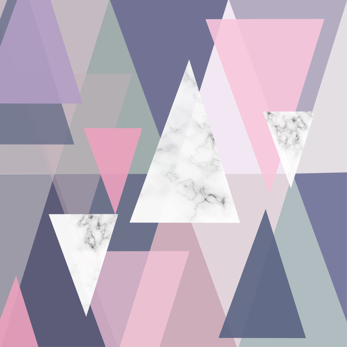 Tapis vinyle géométrique triangles 3d - TenStickers