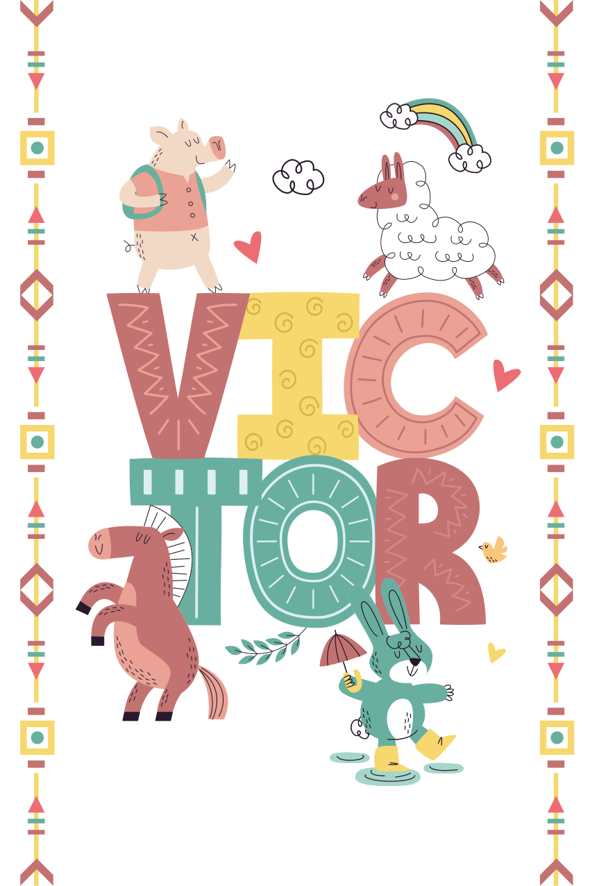 Tapis vinyle pour enfants animaux de ferme personnalisables - TenStickers