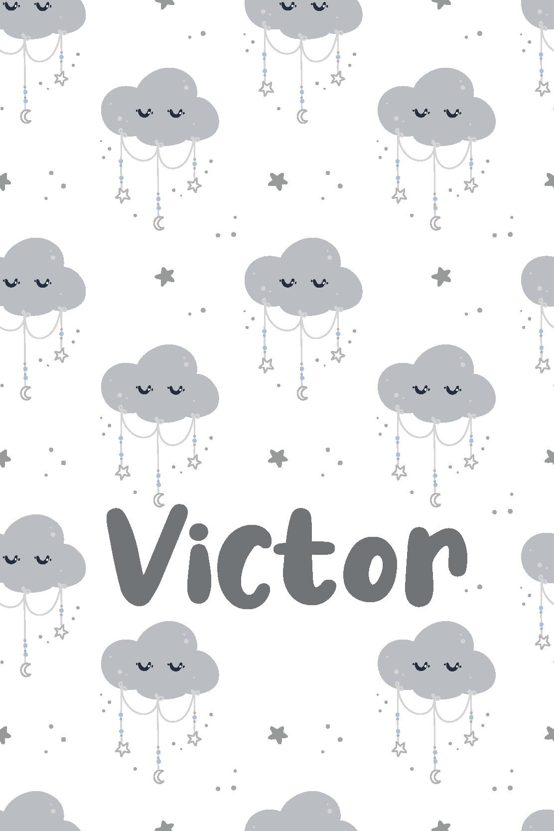 Tapis vinyle pour enfants motif gris personnalisé - TenStickers