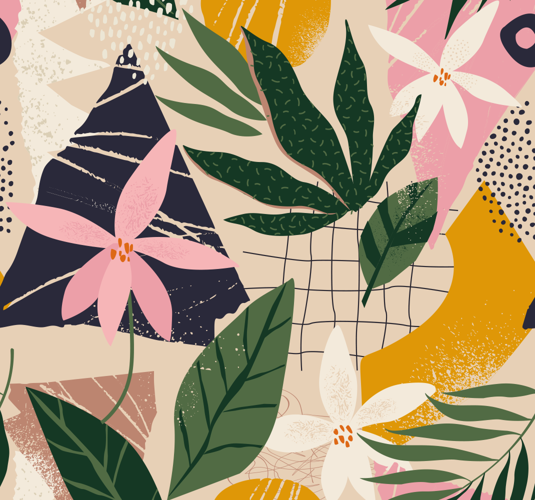Tapis vinyle salon un jardin à la maison - TenStickers
