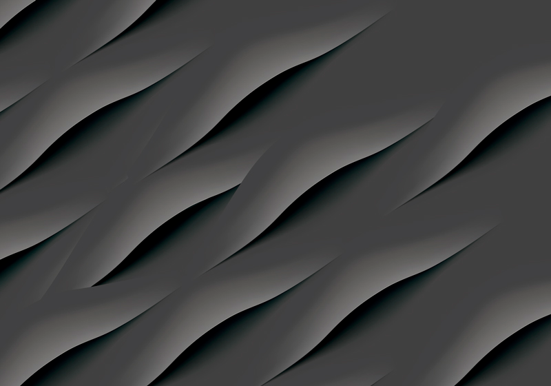 Tapis vinyle gris motifs vagues abstraites - TenStickers