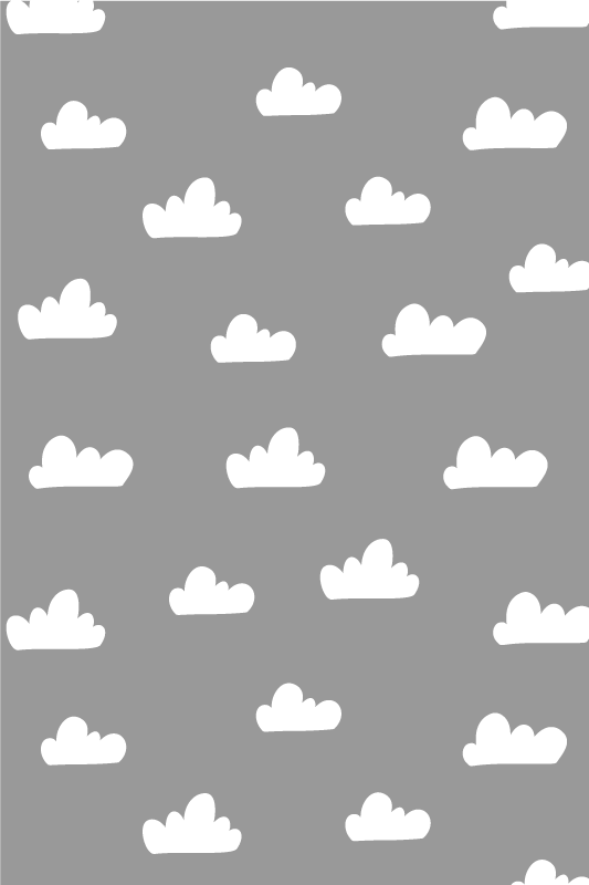 Tapis vinyle gris ciels nuageux - TenStickers