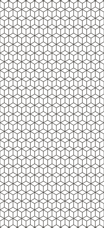 Tapis vinyle couloir cubes bordure style nordique - TenStickers