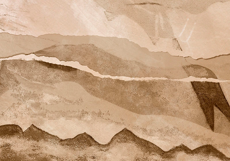 Tapis vinyle beige bandes de papier - TenStickers