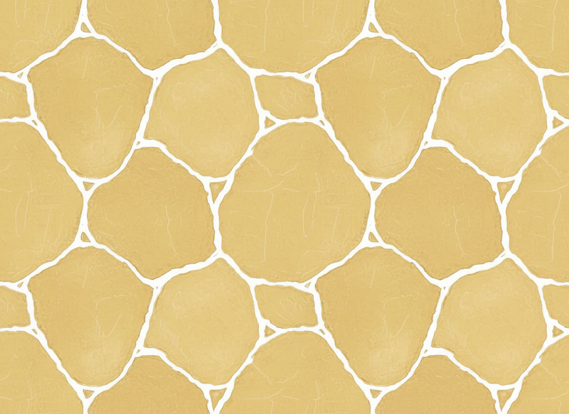 Tapis vinyle jaune en enrobage plâtre doux - TenStickers