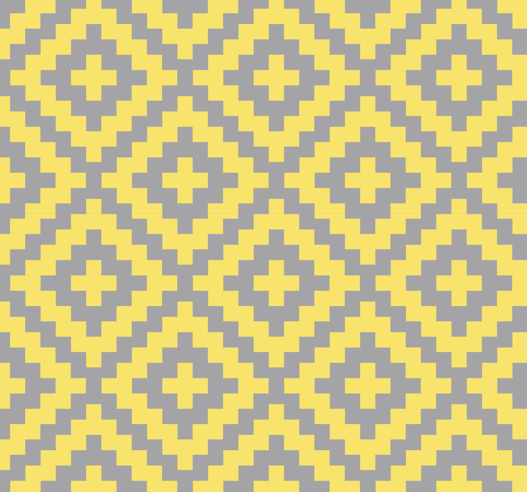 Tapis vinyle jaune motif triangle gris et jaune - TenStickers