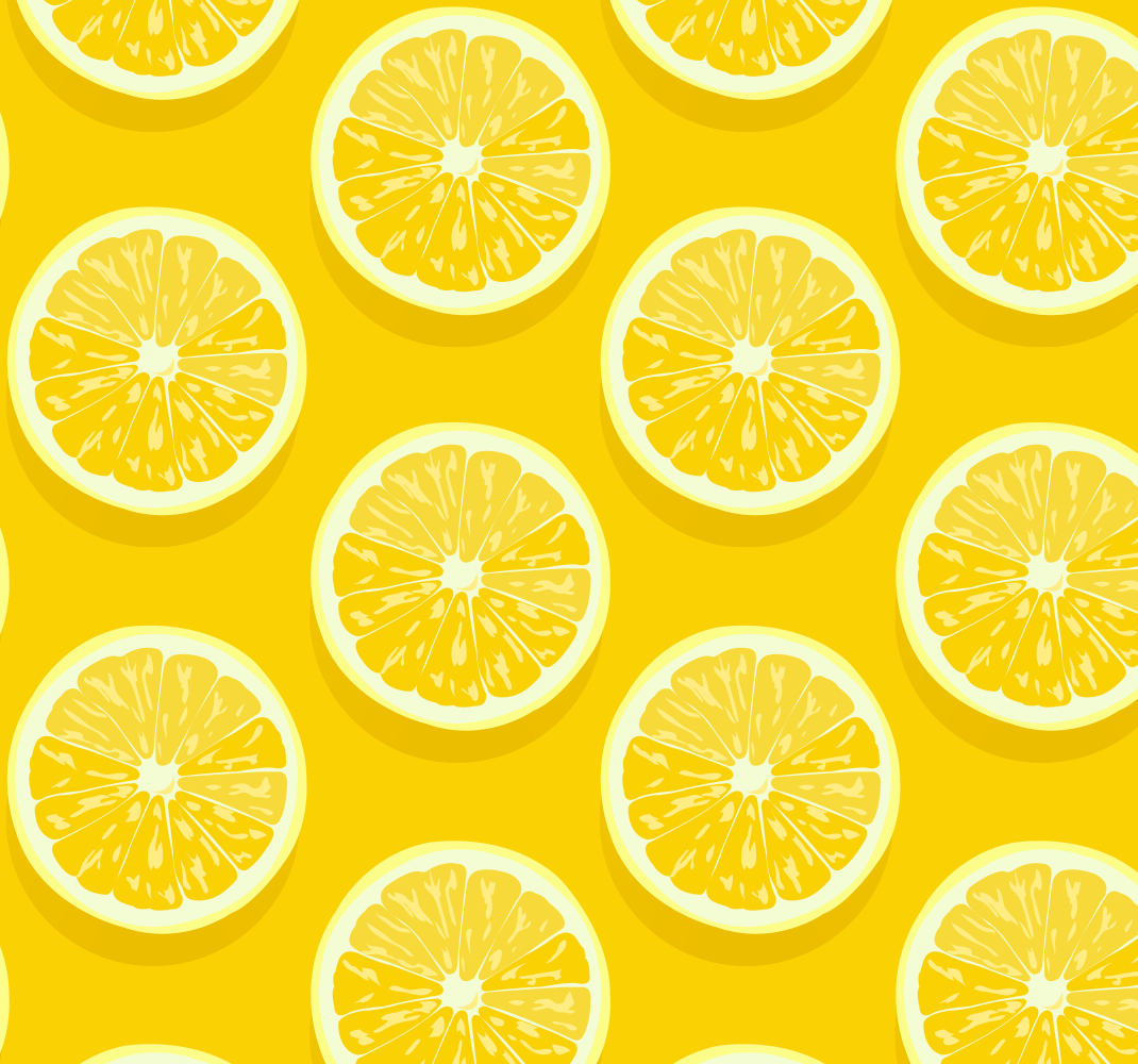 Tapis vinyle jaune citrons tranchés - TenStickers